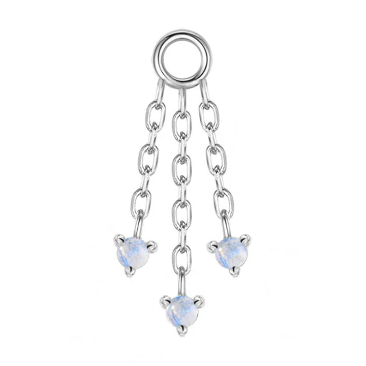 "Esme" Chain Charm in Gold with Moonstones