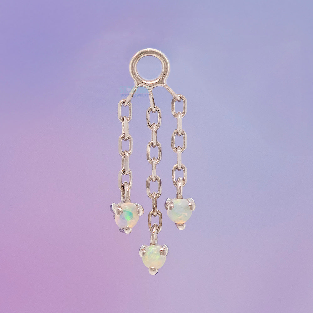 "Esme" Chain Charm in Gold with Opals