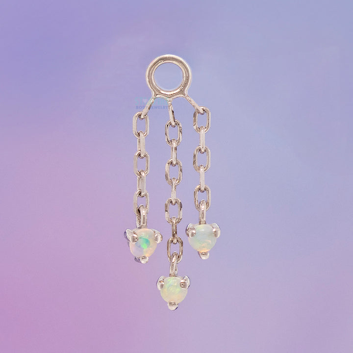 "Esme" Chain Charm in Gold with Opals