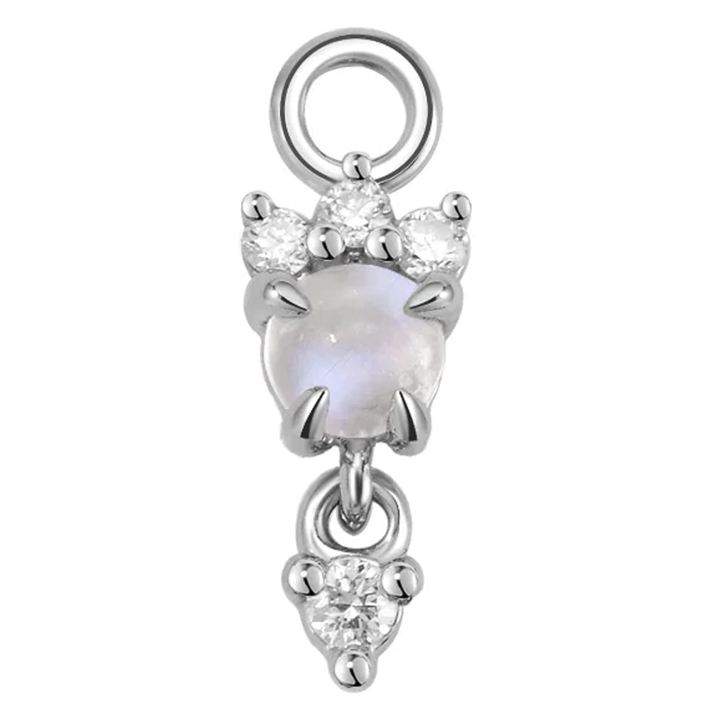 "Leia" Charm in Gold with Genuine Gemstones