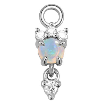 "Leia" Charm in Gold with Genuine Gemstones