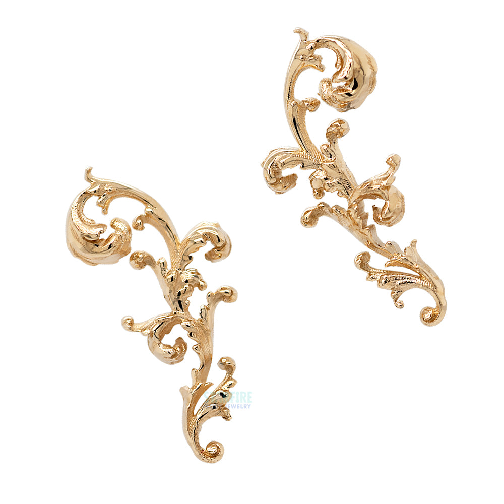 "J'adore" Threaded End in Gold