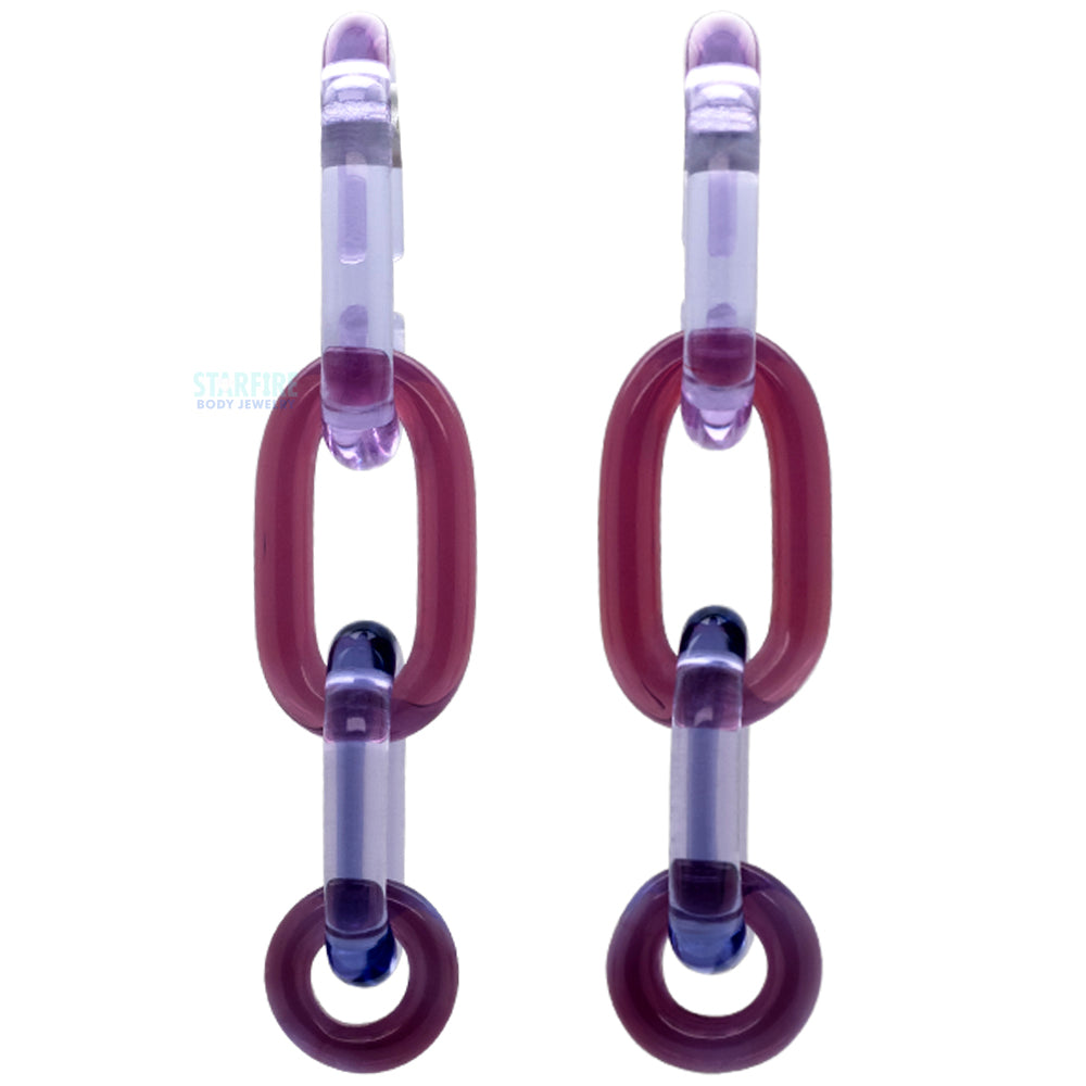 Glass Chain Weights - 4 Purples