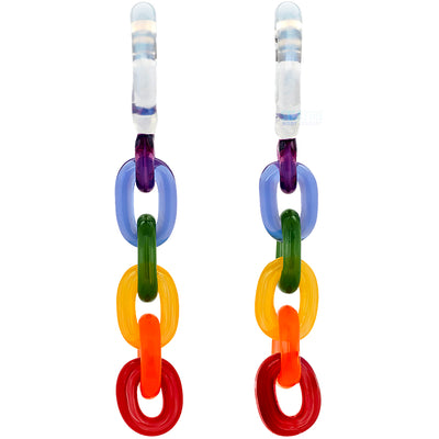 Glass Chain Weights - Opalite & Rainbow