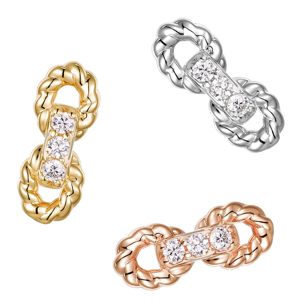 threadless: "Linked Up" End in Gold with CZ's