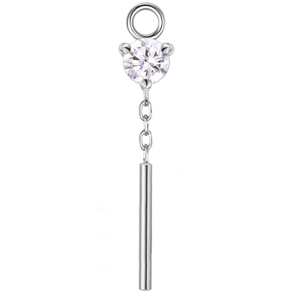 "Tease" Chain Charm with in Gold with CZ