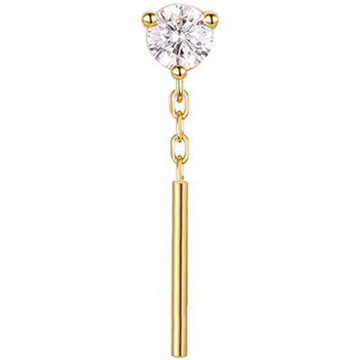 threadless: "Tease" Chain End in Gold with CZ