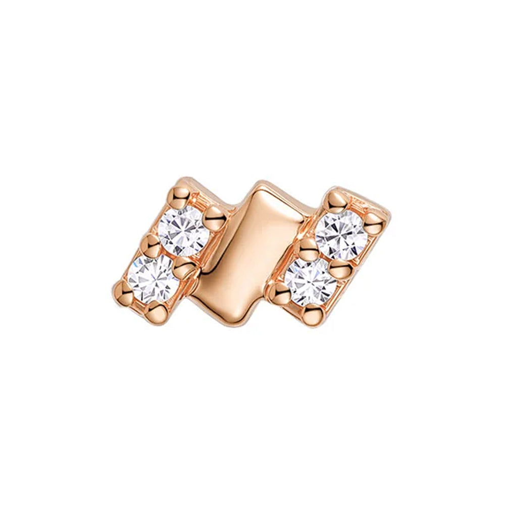 threadless: "Wink" End in Gold with CZ's