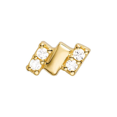 threadless: "Wink" End in Gold with CZ's