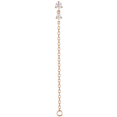threadless: "Spark" Chain Attachment End in Gold with CZ's