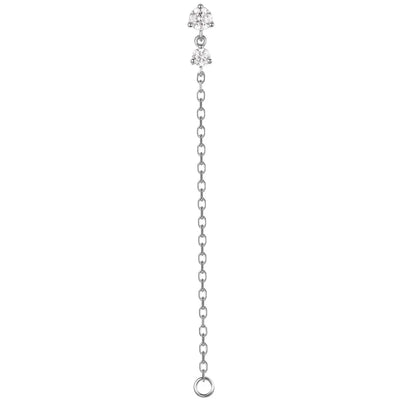 threadless: "Spark" Chain Attachment End in Gold with CZ's