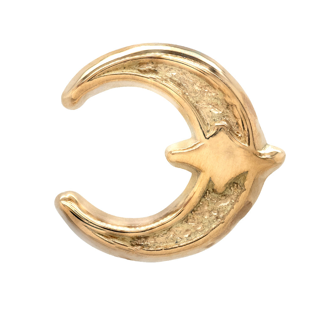 threadless: Crescent Moon & Star End in Gold