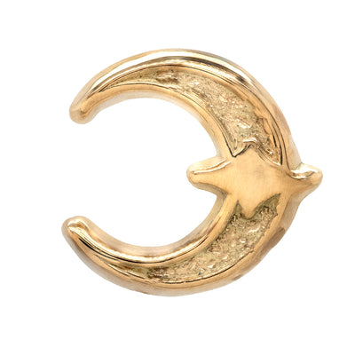 threadless: Crescent Moon & Star End in Gold