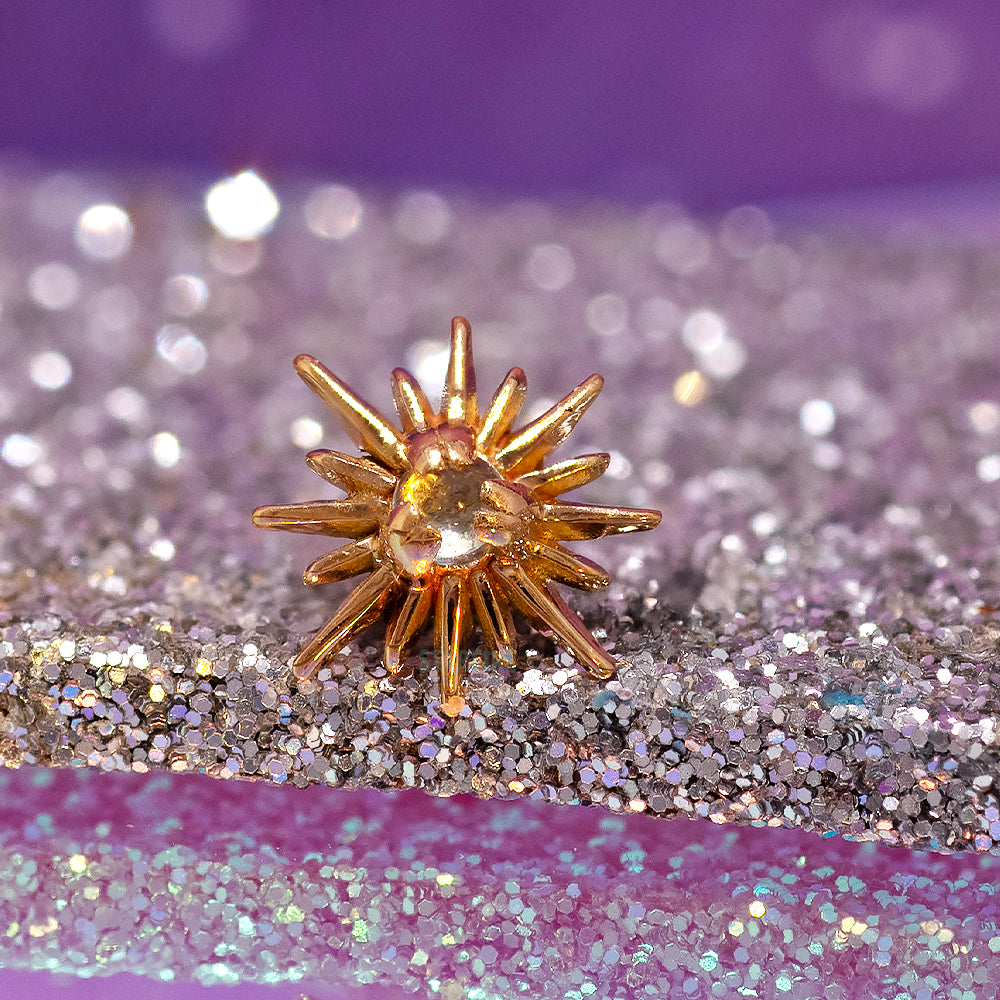 threadless: Sun End in Gold with Gemstone