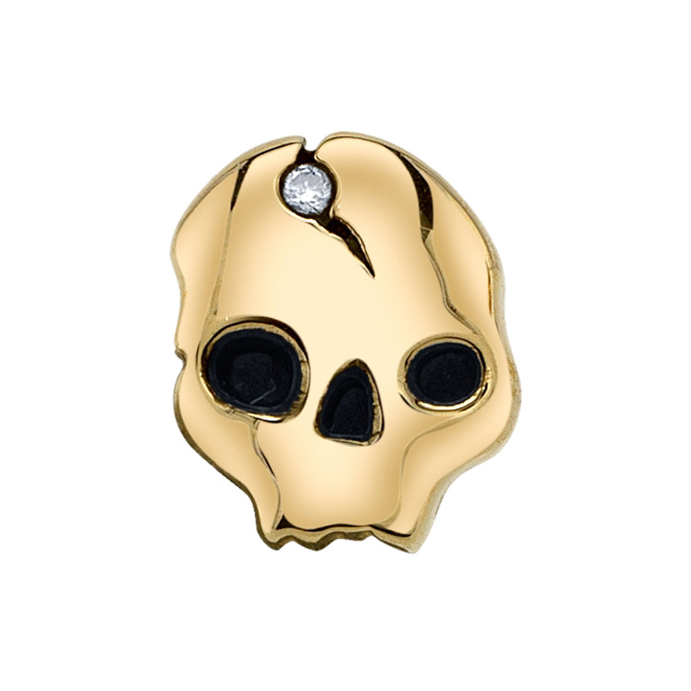 "AHN" Threaded End in Gold with White CZ's