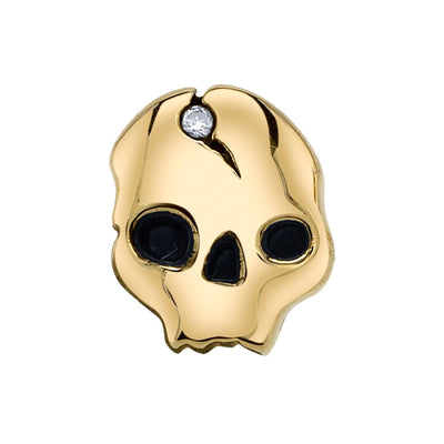 "AHN" Threaded End in Gold with White CZ's