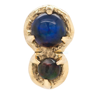 threadless: Dual Opal Cabochon End in Gold