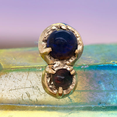 threadless: Dual Opal Cabochon End in Gold