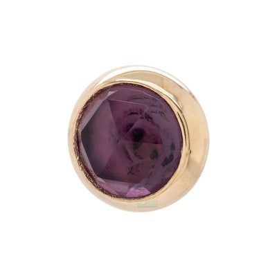 threadless: Bezel-Set End in Gold with Rose Cut Amethyst