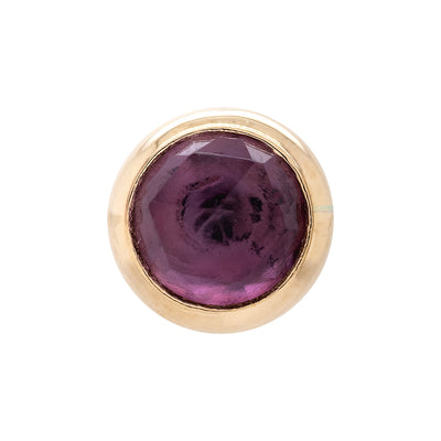 threadless: Bezel-Set End in Gold with Rose Cut Amethyst