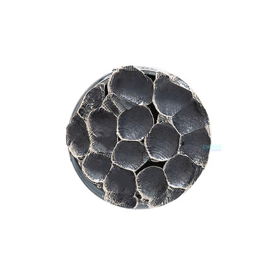 Hammered Disk Threaded End in Black Niobium