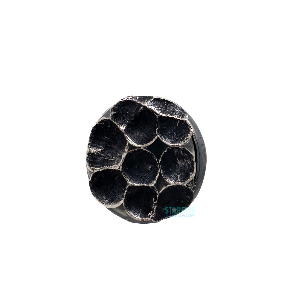 Hammered Disk Threaded End in Black Niobium