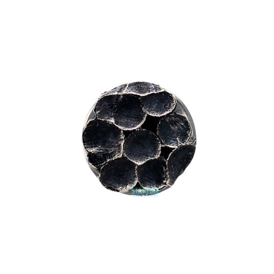 Hammered Disk Threaded End in Black Niobium
