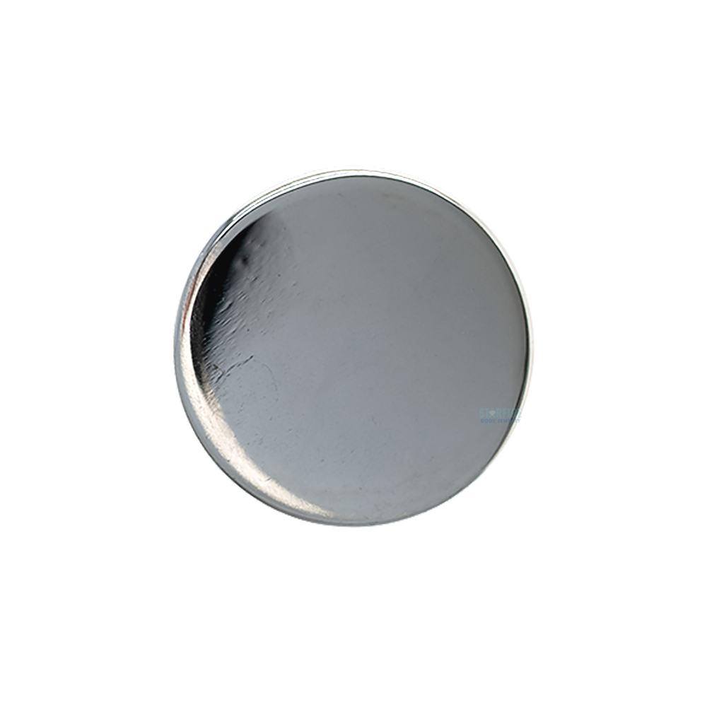 High Polish Disk Threaded End in Black Niobium