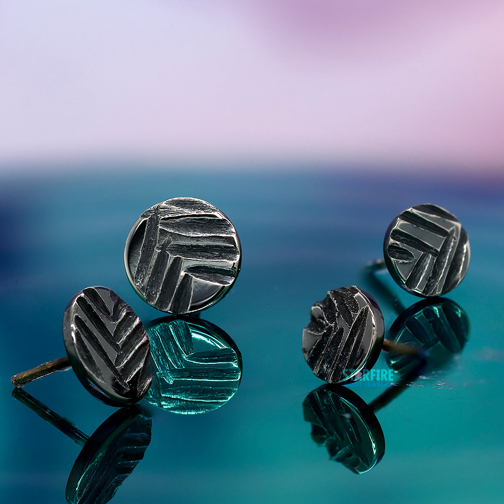 threadless: Evergreen Disk End in Black Niobium
