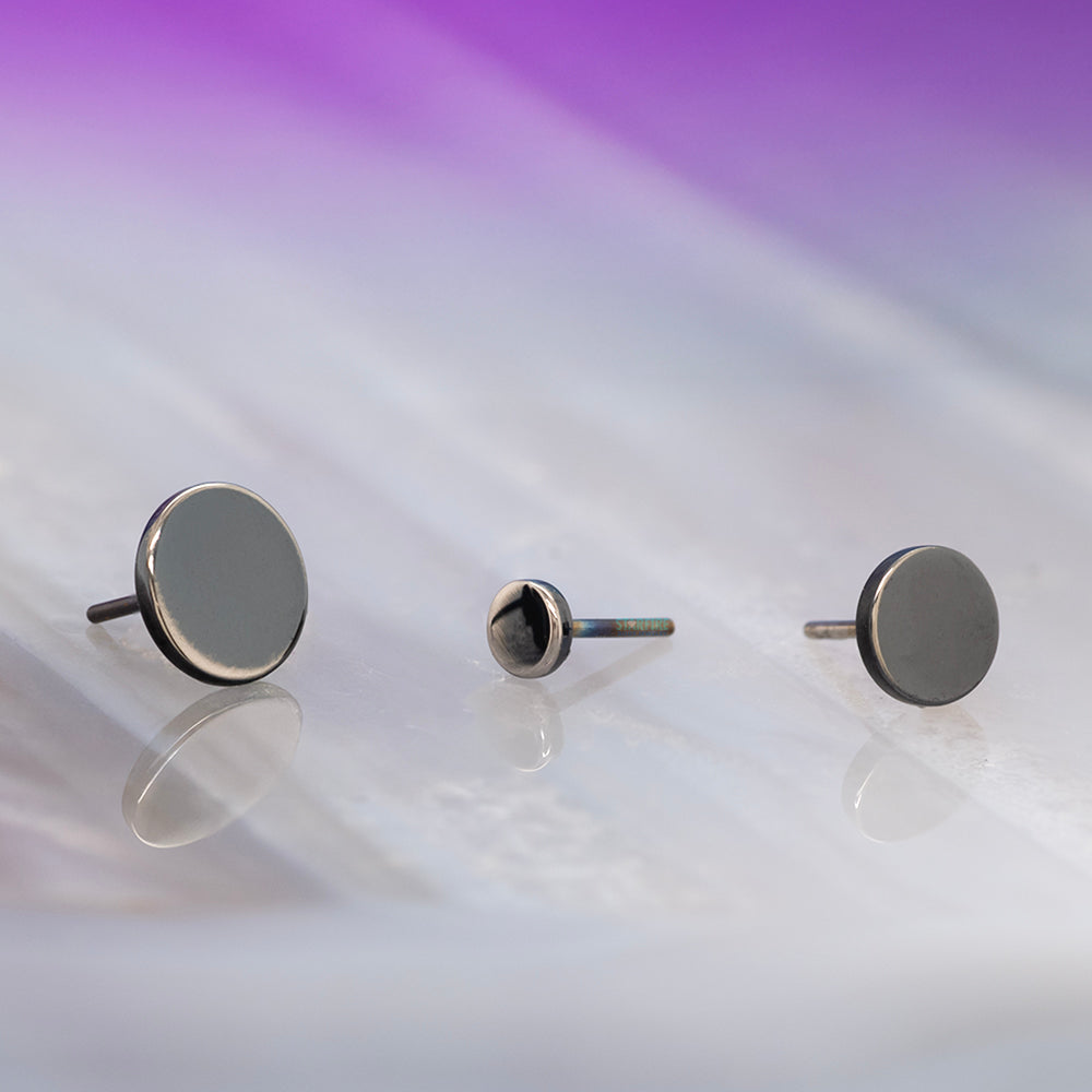 threadless: High Polish Disk End in Black Niobium