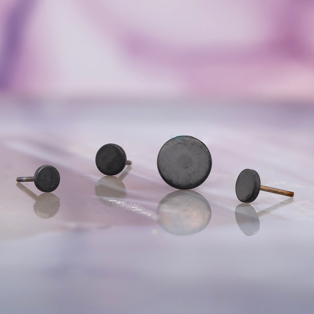 threadless: Matte Disk End in Black Niobium