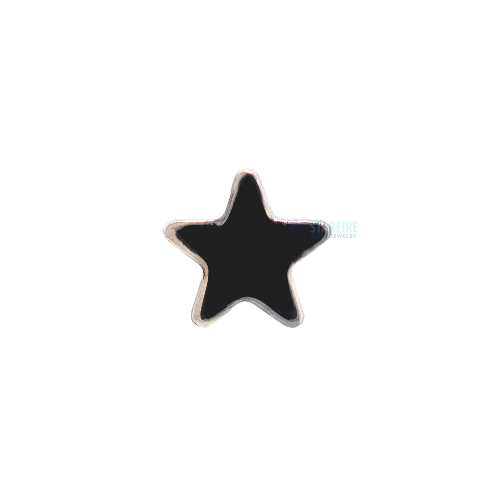 threadless: High Polish Star End in Black Niobium