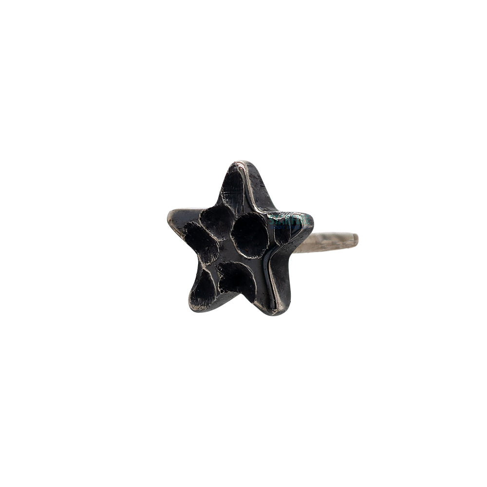 threadless: Hammered Star End in Black Niobium