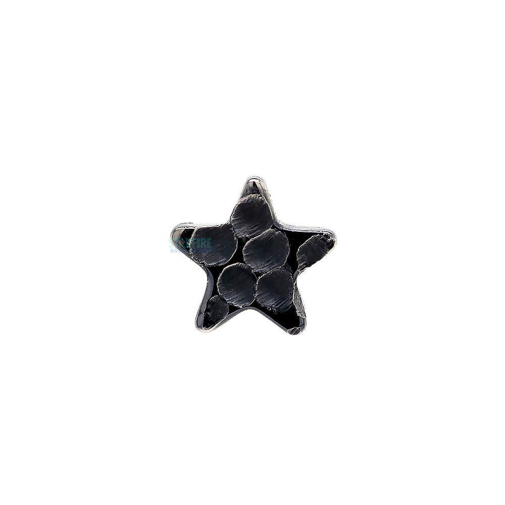 threadless: Hammered Star End in Black Niobium