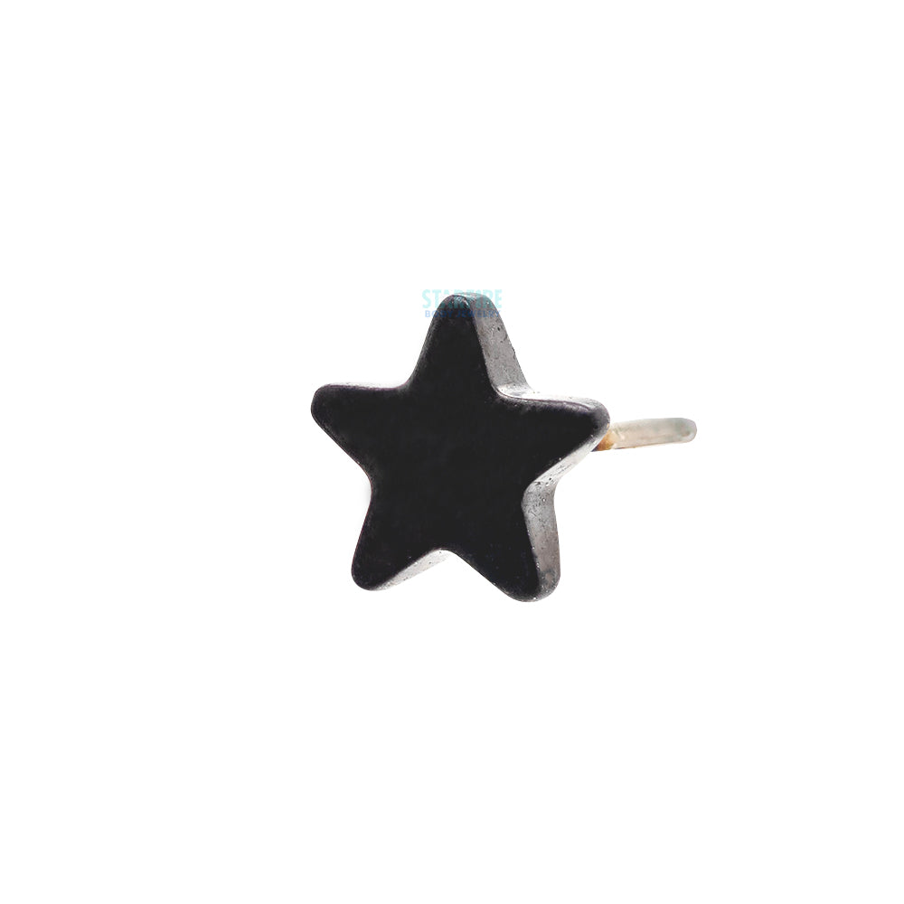 threadless: Matte Star End in Black Niobium