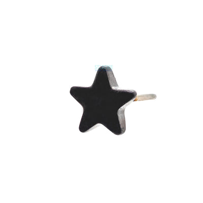 threadless: Matte Star End in Black Niobium