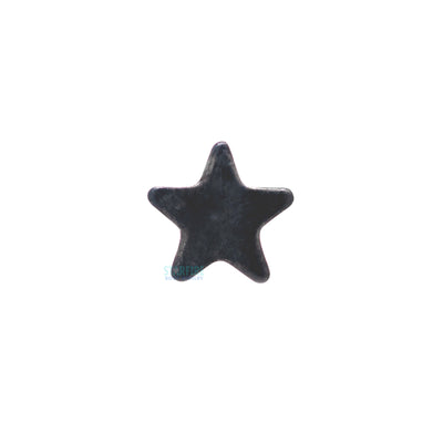 threadless: Matte Star End in Black Niobium