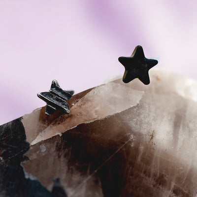 threadless: Matte Star End in Black Niobium