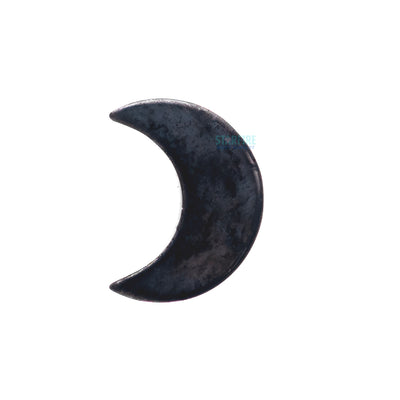 threadless: Matte Crescent Moon End in Black Niobium