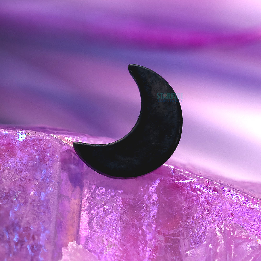 threadless: Matte Crescent Moon End in Black Niobium