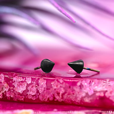 threadless: Matte Spike End in Black Niobium
