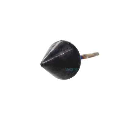 threadless: Matte Spike End in Black Niobium