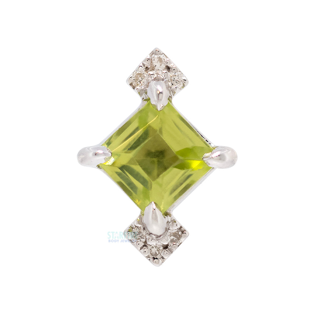 threadless: "Blake" End in Gold with Peridot & Diamonds