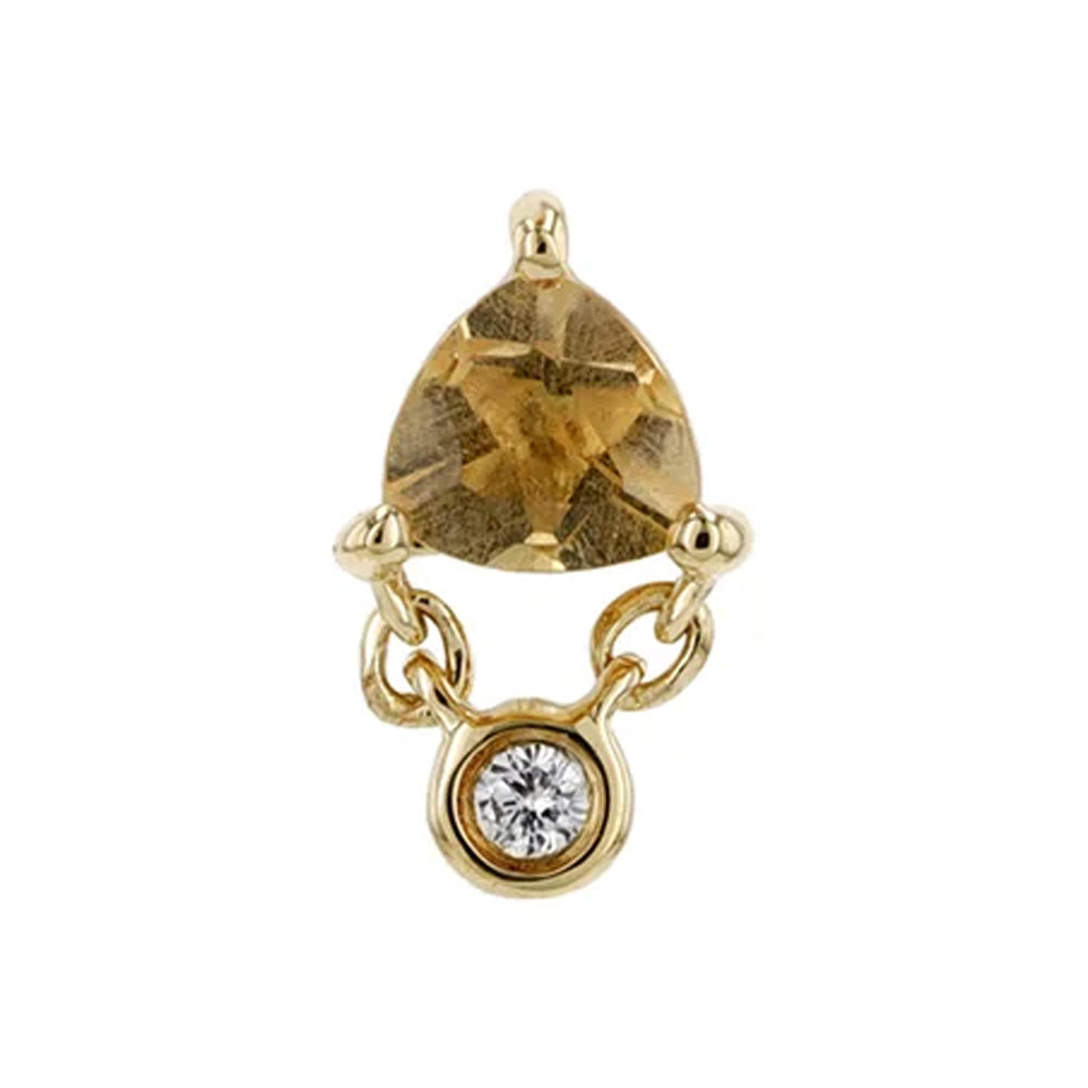 threadless: "Olivia" End in Gold with Genuine Gemstones