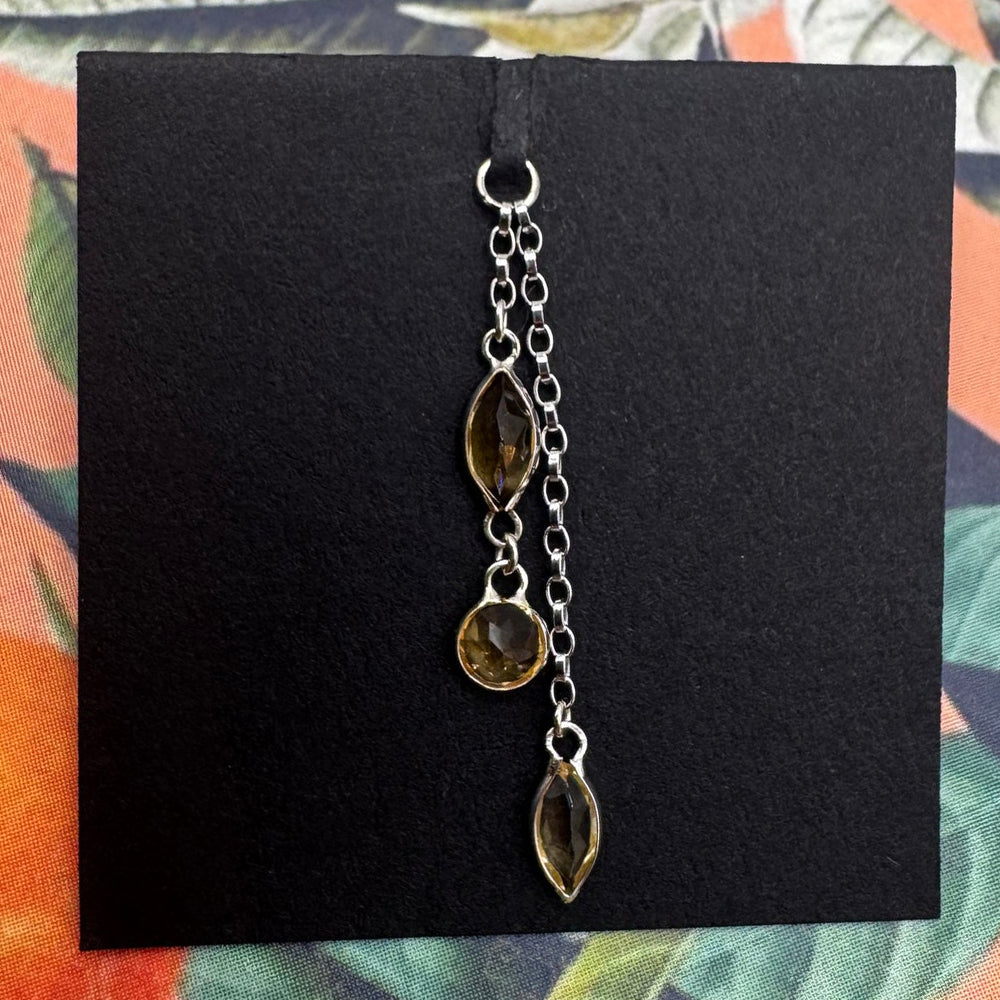 "Summer" Chain Charm in Gold with Gemstones