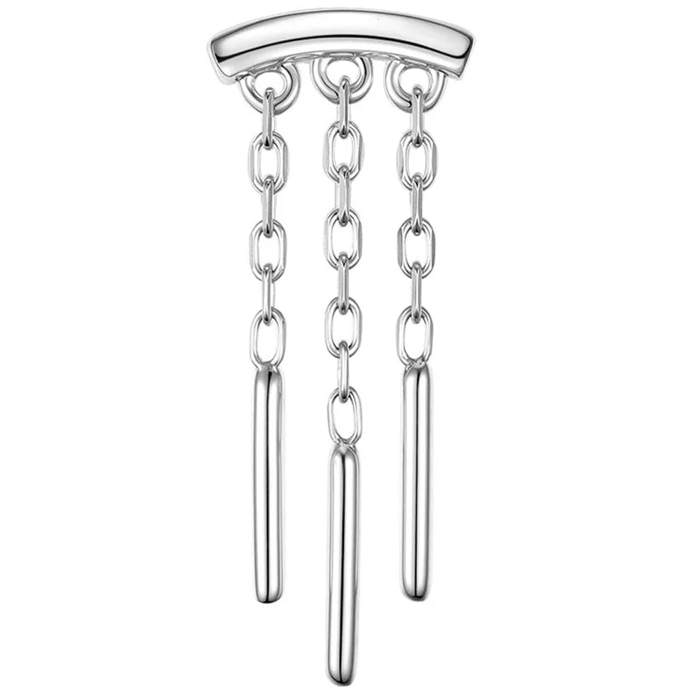 threadless: "Triple Wind Chime" Hidden Helix End with Chains in Gold