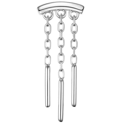 threadless: "Triple Wind Chime" Hidden Helix End with Chains in Gold