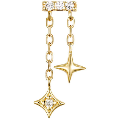 threadless: "Cosmo" End with Chains in Gold with Diamonds