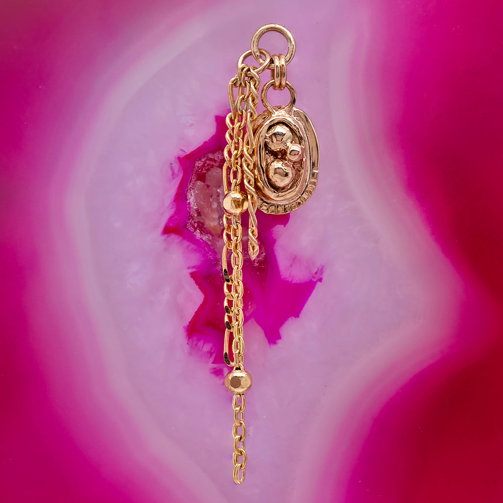 "Can't Get Away From Yourself" Chain Charm in Gold