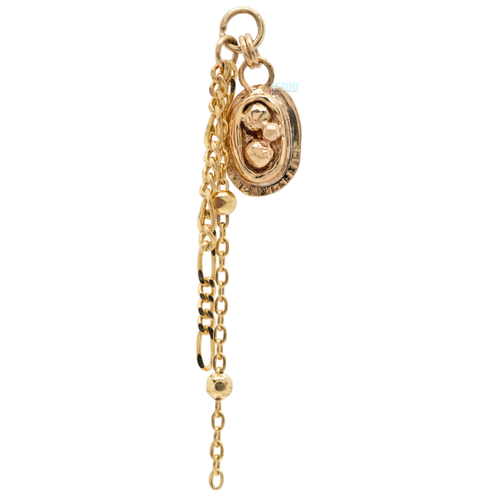 "Can't Get Away From Yourself" Chain Charm in Gold